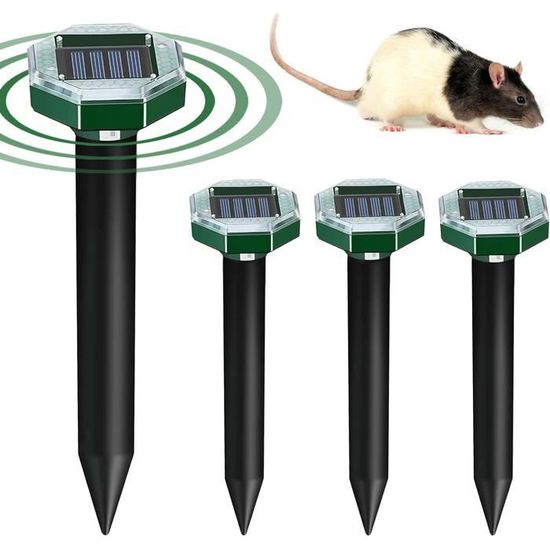 Répulsif souris Ultrason,Repulsif souris Solaire Répulsif Ultrason Anti Rongeurs avec Détecteur de Mouvement Étanche-1pcs - Jardin