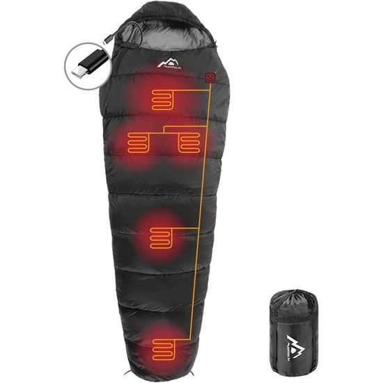 Tapis De Couchage Chauffant USB Extérieur - Température -20°C à -35°C - 180 Cm