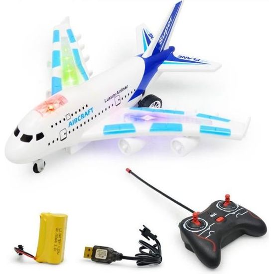 Bus Télécommandé – Électrique 31 Cm, Corps En ABS, Blanc Et Vert – Télécommande Incluse, 4 Piles AA (non Fournies)