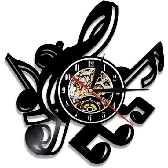 Applique Murale Note De Musique & Clé De Sol Noire – Porte-Bougie Vintage – Décoration Murale Thème Musical Élégante (Lot De 4)