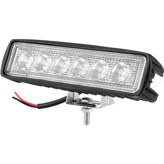 LIA 18W 800LM Lampe de travail  6 LED barre de phares antibrouillard pour camion voiture tout-terrain moto