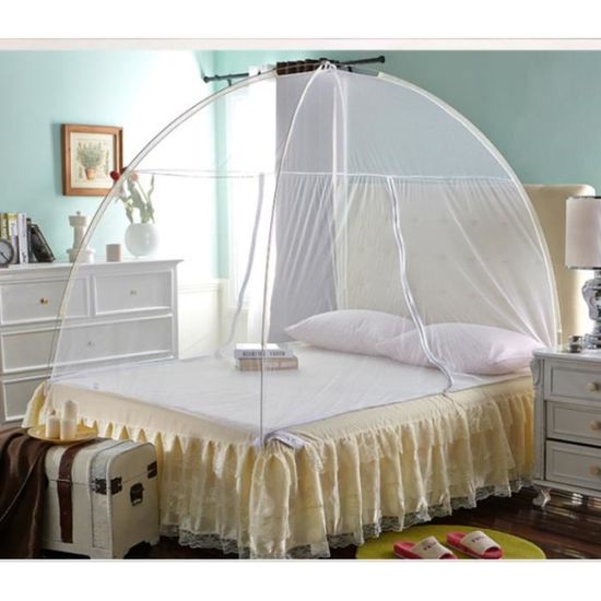 Moustiquaire De Lit 2 Places Universelle - Ciel De Lit En Polyester - Facile à Installer Avec Crochet - Pour Simple Et Double - Protection Anti-moustiques