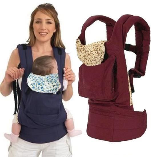 FairyPeach Porte-bébé Réglable 0-36 Mois (max 20 Kg) – Écharpe De Portage Multifonction En Polyester/coton, Avec Bavoir Offert - 3