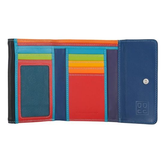 Portefeuille pour femme colore en cuir souple signe DUDU Noir Noir Cdiscount Bagagerie Maroquinerie