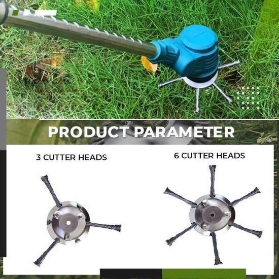 2 Têtes De Coupe-herbe En Acier 15,24 Cm - 3 Et 6 Lames, Universelles Pour Débroussailleuse Et Tondeuse