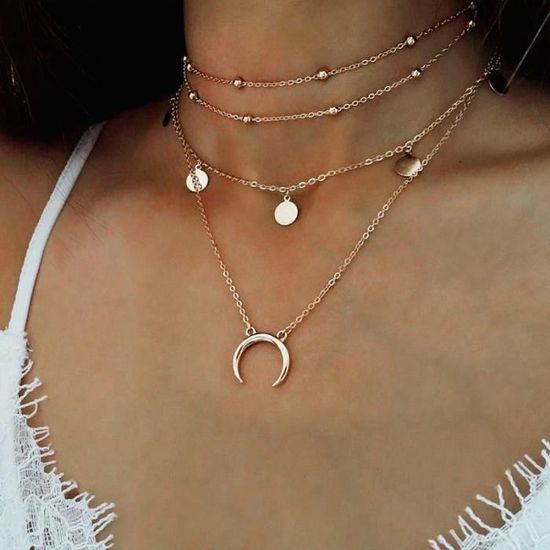 Collier Mercredi Addams - Pendentif "W" Gothique - Chaîne 50cm Alliage - Accessoire Fan, Cosplay, Halloween