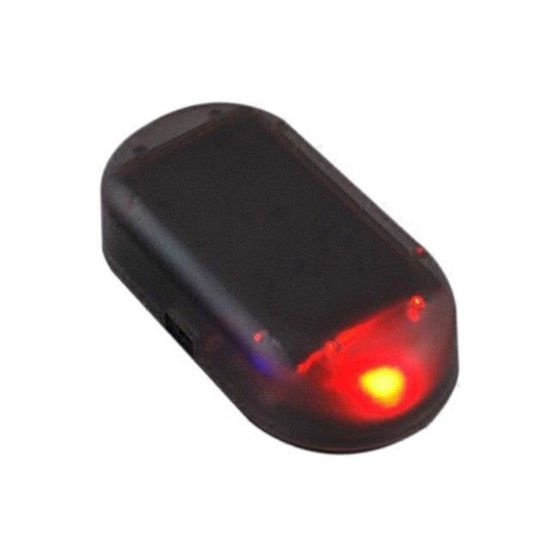 Fausse Alarme Solaire Pour Voiture - LED Clignotante, Capteur De Lumière, Dissuasion Antivol