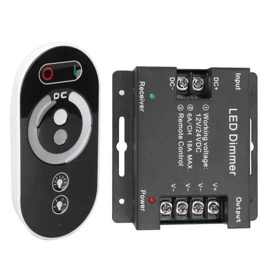 GOMING RF Mini Contrôleur Gradateur LED 5V-24V 6A Avec Télécommande 14 Touches - Variateur Pour Bandes LED