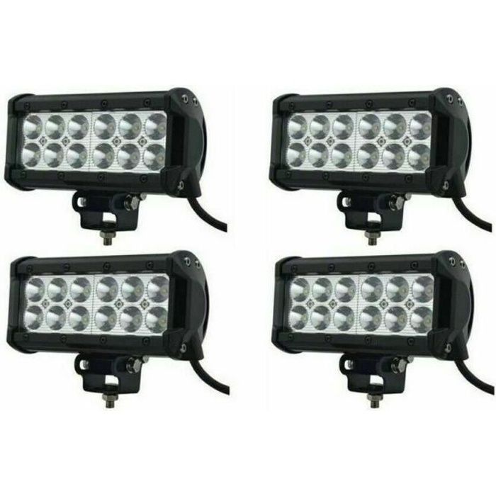 4x Feux De Travail Barre Led Lumineuse 3360 Lumens Inondation Hors Route Auto