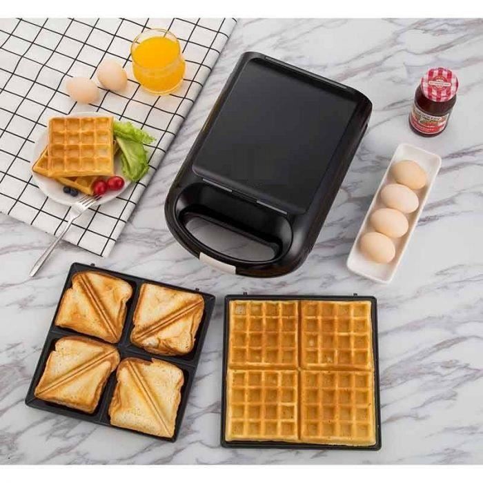 CROQUE MONSIEUR GAUFRIER BLACK MEGA PROMO