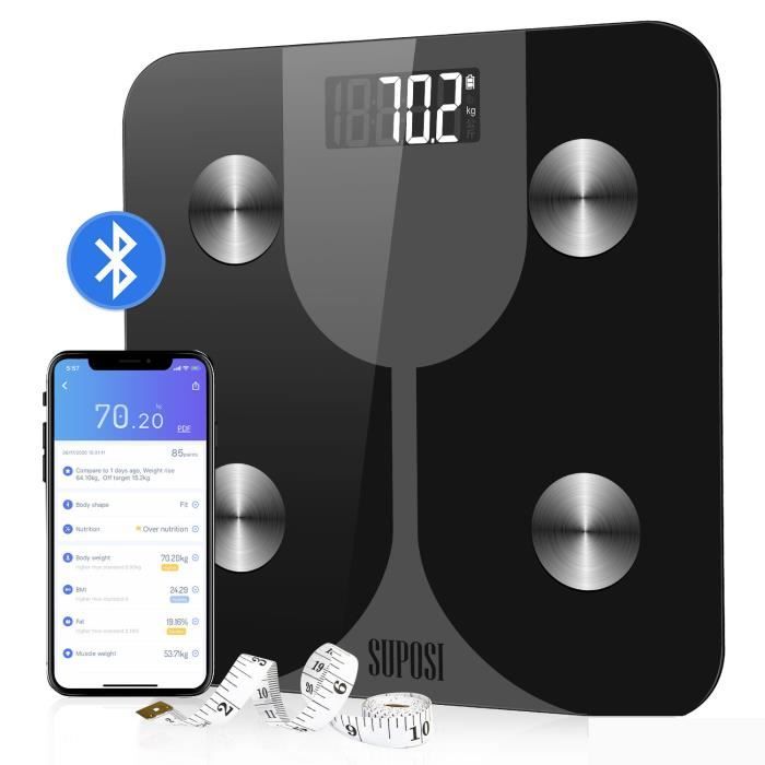 Pèse personnes connecté-Pèse-personne Électronique-Balance Numériques-Balance Bluetooth-Body Composition Scale-Impédencemètre smart