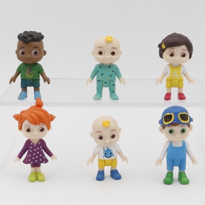 6 pièces/ensemble Anime Cocomelon figurines d'action PVC famille soeur frère amis bébé JJ modèle jouets pour enfants Festival cadeau