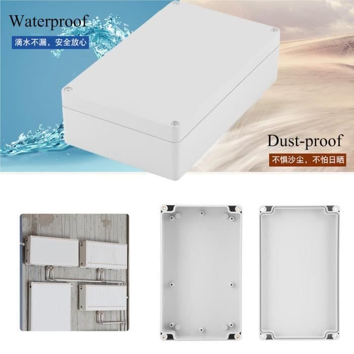 Boite de dérivation étanche IP65 - 20 x 12 x 5,5 cm - Boîte de jonction de câblage de boîtier de projet ABS étanche à l'eau