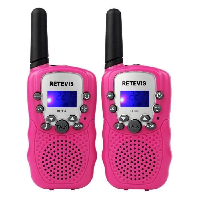 1 paire Talkie-walkie rechargeable 22 canaux pousser pour parler affichage à cristaux liquides Talkies-walkie radio 2 voies pour les
