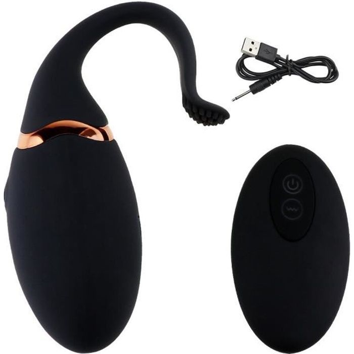 Vibrateurs à télécommande à oeufs vibrants sans fil rechargeables USB jouets sexuels érotiques pour-Type Generation 2 Black