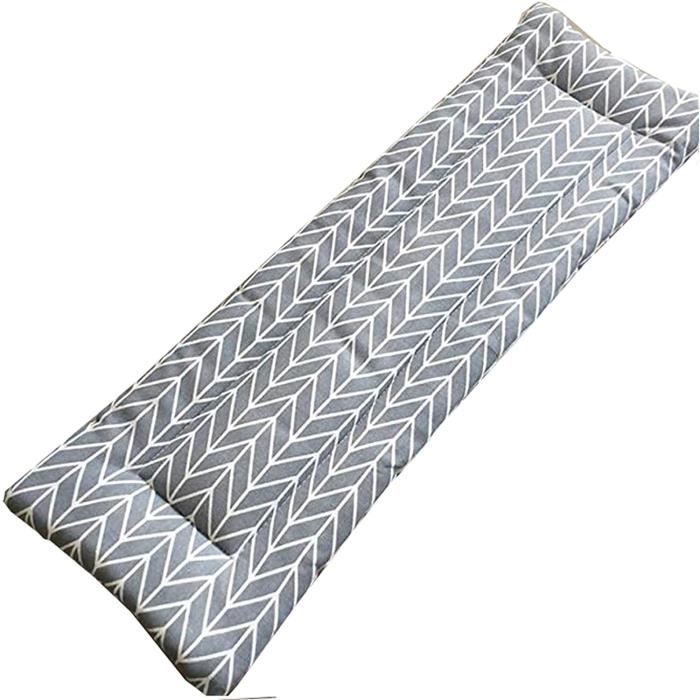BANC Coussin de banc long avec attaches de fixation - 100 x 30 cm - Coussin de banc de jardin 2-3 places - Coussin de chaise de 97