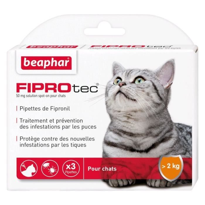 BEAPHAR Fiprotec Pipettes antiparasitaires - Pour chat