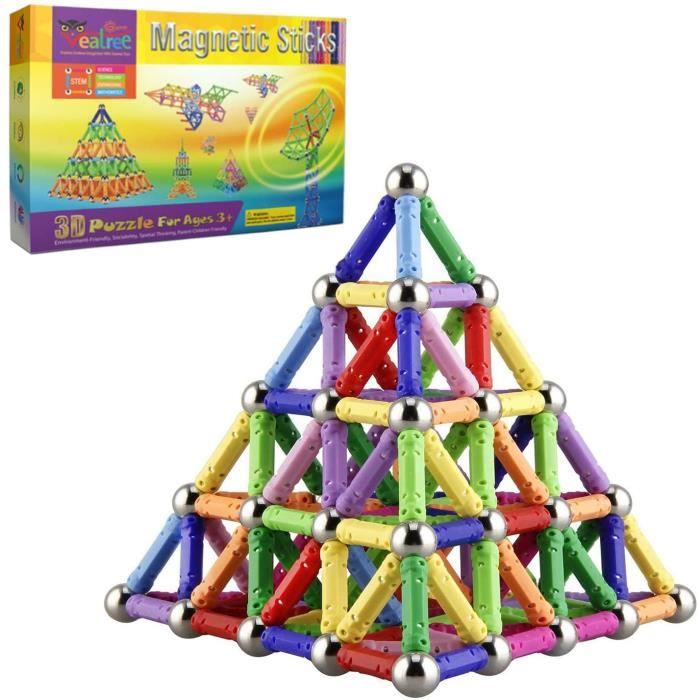 VEHICULE A CONSTRUIRE ENGIN TERRESTRE A CONSTRUIREVeatree Blocs de Construction Magnétique 3D Jouet de Puzzle Jeux de C59