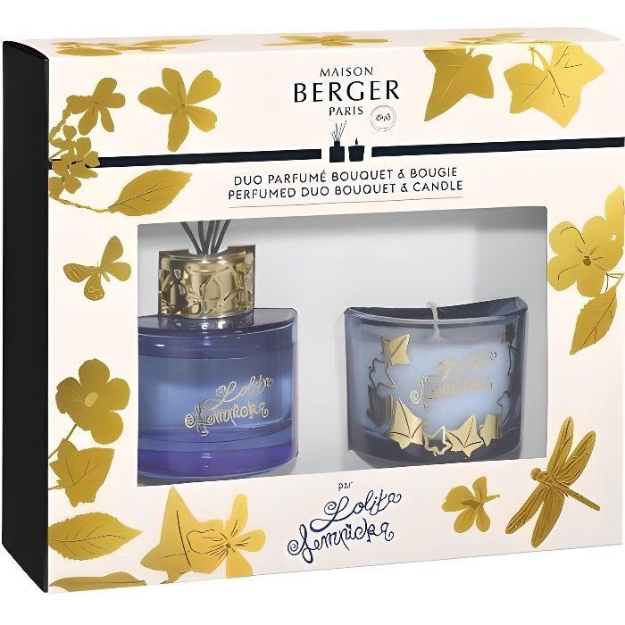 COFFRET DUO MINI BOUQUET ET BOUGIE PAFUMEE LOLITA LEMPICKA PARME - MAISON BERGER PARIS