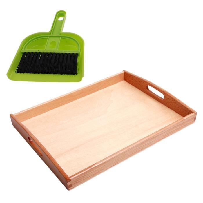 Jeu Educatif Enfant Bébé Montessori Matériel Vie Pratique Education Préscolaire Jouet en Bois - Kit de Balayage