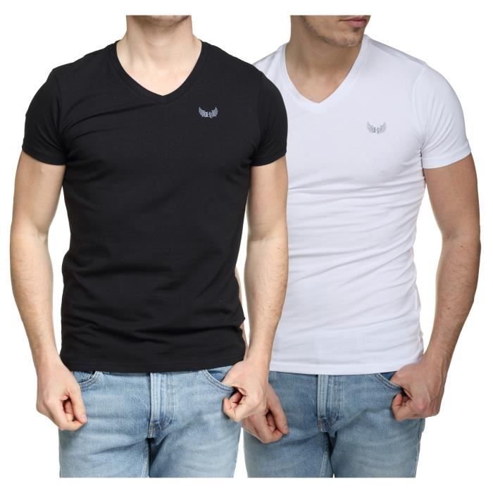Tee Shirt Kaporal Gift E21 Pack X2 Col V White ...