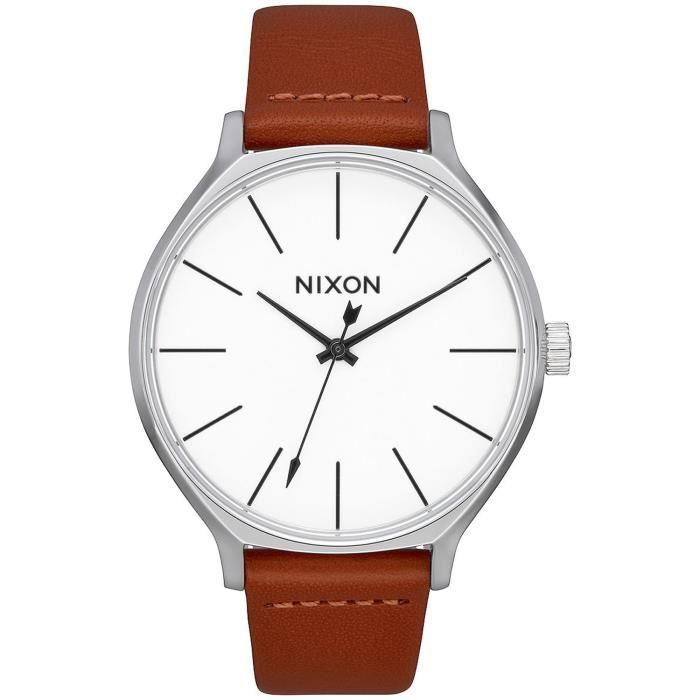 Montre femme NIXON CLIQUE LEATHER A12501113. Class