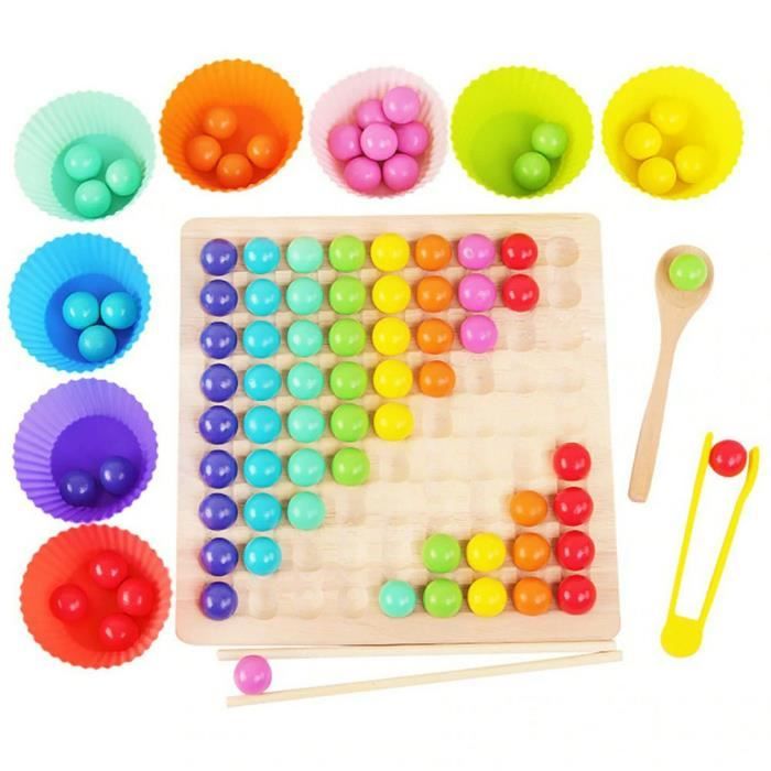 #LLL Jouets de perle pour enfants Perles colorées Clip Jeux de perles