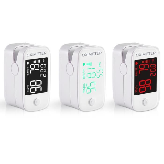 Oxymetre de doigt de pouls professionnel Tensiometre pulsations cardiaques frequence