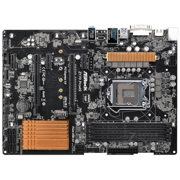 Carte mère ASRock Z170 Pro4S Intel Z170 LGA 1151 4xDDR4 64GB ATX - Asrock