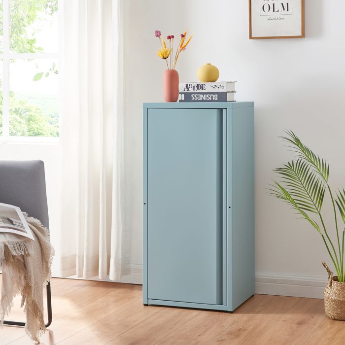 Armoire métallique Burlöv acier 88 x 40 x 35 cm bleu gris