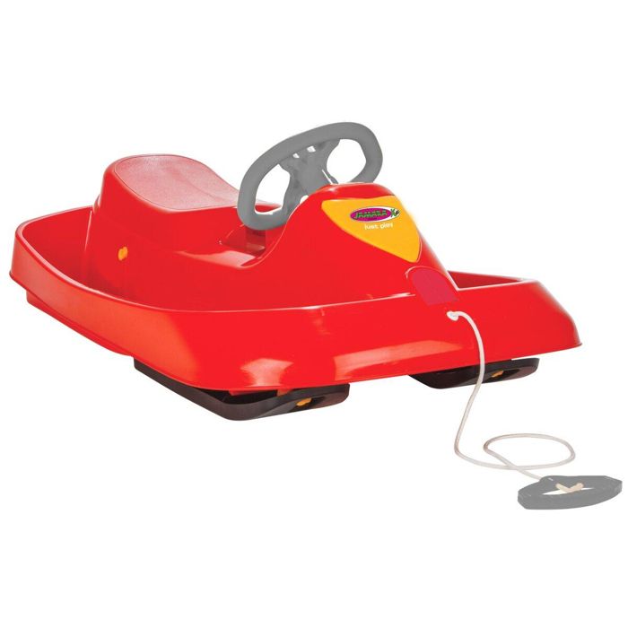 Luge Dirigeable Pour Enfants Eris-car Jaune Avec Volant Et Frein à Pied - Charge Jusqu'à 90 Kg