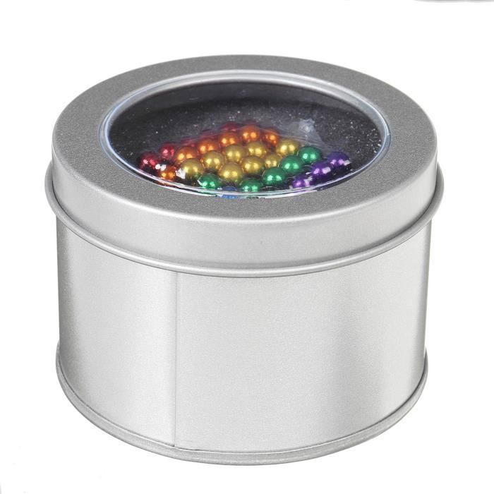 TEMPSA - Cube magnétique 5mm 216 billes - Jouet enfant avec boîte en métal Multicolore Multicolore HAND SPINNER