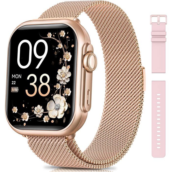 Montre Connectée Femme Avec 1000Mah Batterie Autonomie 100 Jour Ultra-Longue 1.83 Hd Smartwatch Appel 24H Fréquence Montre Connectée Femme Avec 1000Mah Batterie Autonomie 100 Jour Ultra-Longue 1.83 Hd Smartwatch Appel 24H Fréquence