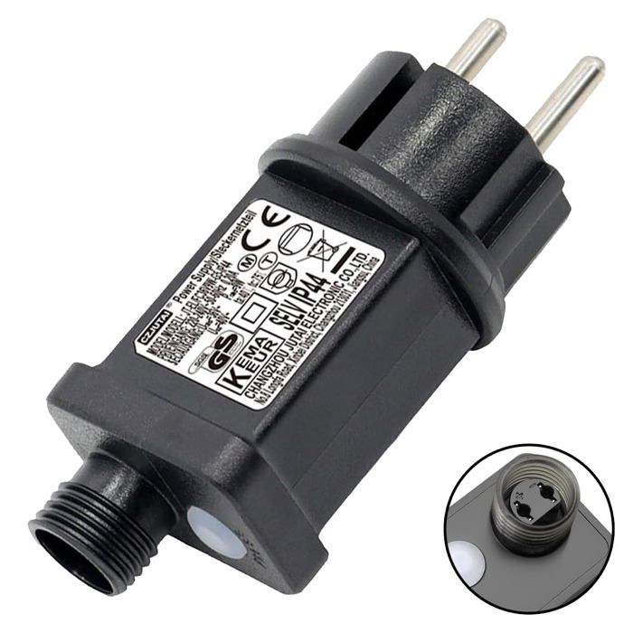 Clignoteur pour guirlande lumineuse - 31V 6W - 9 modes - Minuterie 6h ON/18h OFF - Étanchéité IP44