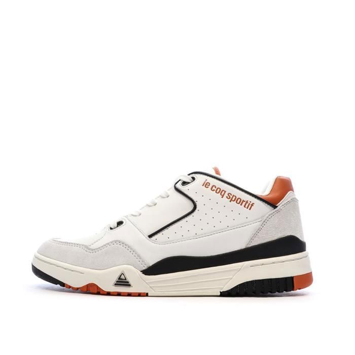 Le Coq Sportif Baskets Blanc/Orange Homme Le Coq Sportif Dynactif T1000