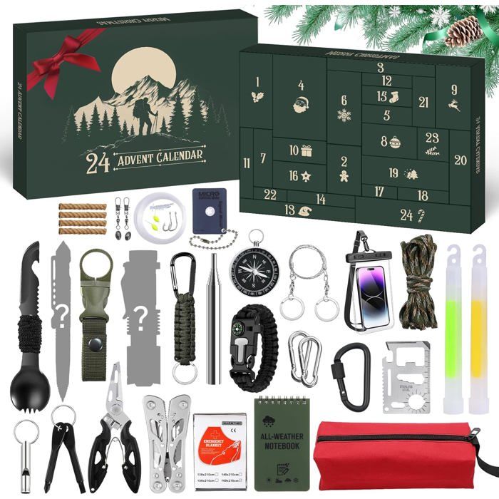 Calendrier De L'Avent 2025 Homme Calendrier De L'Avent Homme Outils Cadeaux Noel Outil Multifonction - Idées Cadeaux (14121537
