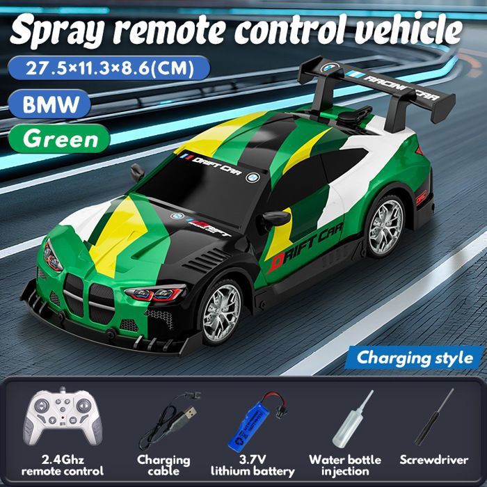Voiture Télécommandée Fusée - Jets D'Eau & LED - Drift & Cascades 360° - Avec Montre Connectée Geste - Cadeau Enfant 6-10 Ans
