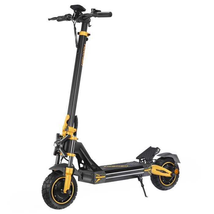 TWOFISH TF-03 Triciclo Elettrico Per Adulti – Batteria 48V 15Ah, Pneumatici 12", Autonomia 38 Km, 25 Km/h, Carico 100 Kg, Nero/giallo