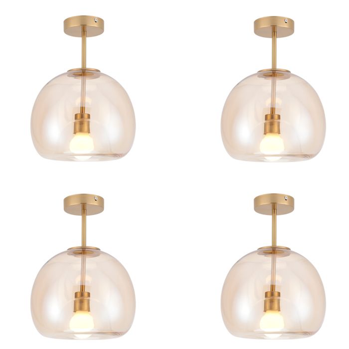 iDEGU 4x Moderne Plafonnier Industriel E27 Suspension Luminaire en Verre Creatif Lampe de Plafond Style Nordique pour Salon Chambre iDEGU 4x Moderne Plafonnier Industriel E27 Suspension Luminaire en Verre Creatif Lampe de Plafond Style Nordique pour Salon Chambre