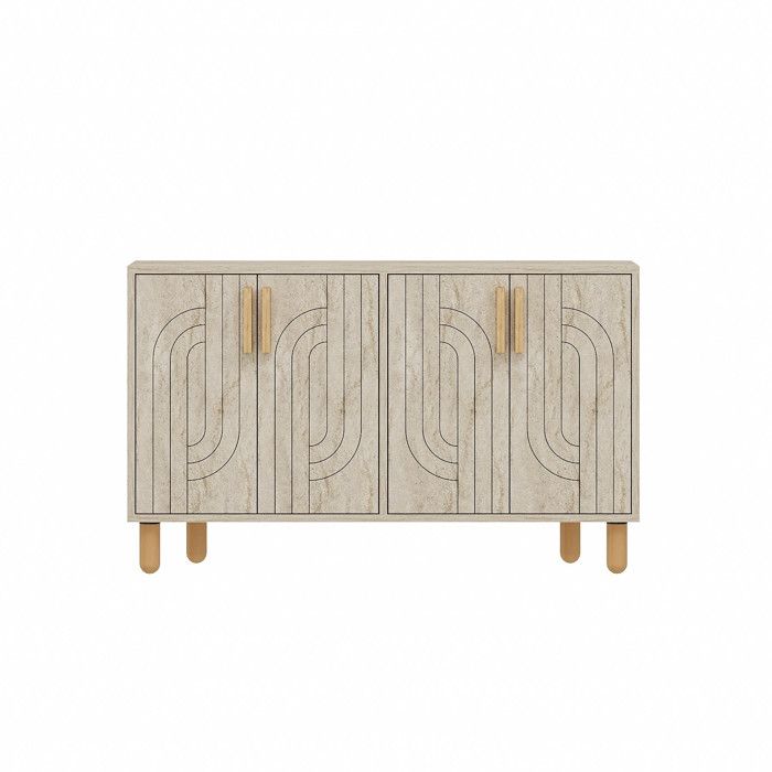 Buffet en bois Rodney - 120 x 30 x 74 cm - Travertin Buffet en bois Rodney - 120 x 30 x 74 cm - Travertin
