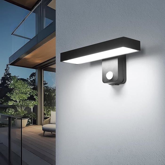 Applique Murale Exterieur Detecteur de Mouvement 17W IP65 Éclairage Extérieur LED Moderne 6500K Blanc Froid 17 APPLIQUE DINTERIEUR