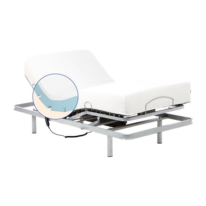 Geriafy – Lit Électrique avec Matelas Mémoire de Forme et Housse Tencel Tissu Respirant et Doux (90x200 cm)
