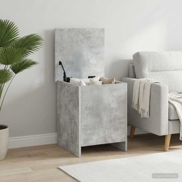 vidaXL Coffre de rangement avec stockage Gris béton 40 x 40 x 50 cm 8011246