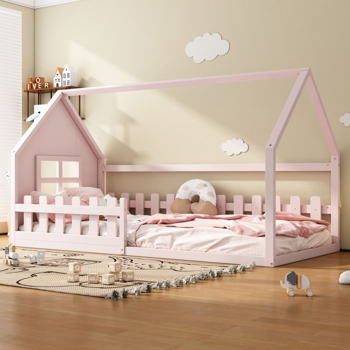 Lit cabane enfant 90x200cm - Becag - Lit cabane pour