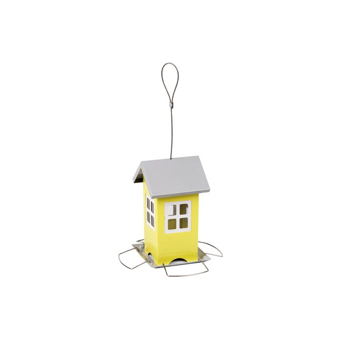 Distributeur De Graines Pour Oiseaux Sauvages En Métal Modèle Maison - Gaun