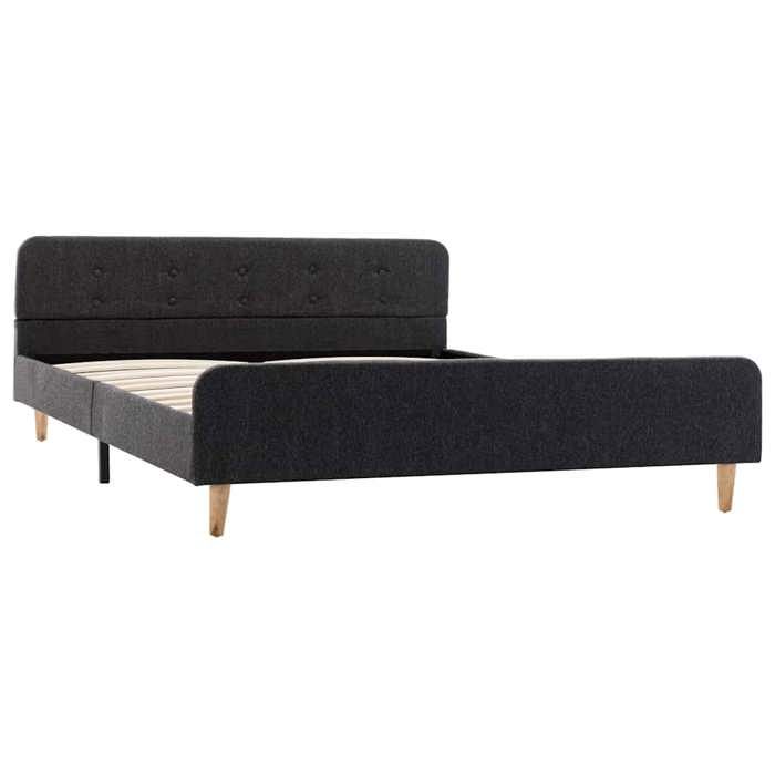 NOUVEAU Grand lit double - Cadre de lit - COCO - 2 personnes - Gris foncé Jute 140 x 200 cm _00qqc93o