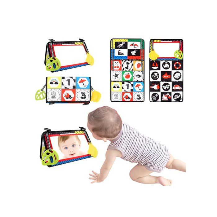 Jouet Bébé 0-18 Mois Montessori Jouet 0 3 6 9 12 Mois Montessori Spielzeug Baby avec Livre en Tissu Froissé Spielzeug AB 6 Monate