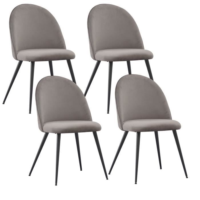 chaises de salle à manger - albatros - capo - revêtement en velours - design vintage élégant
