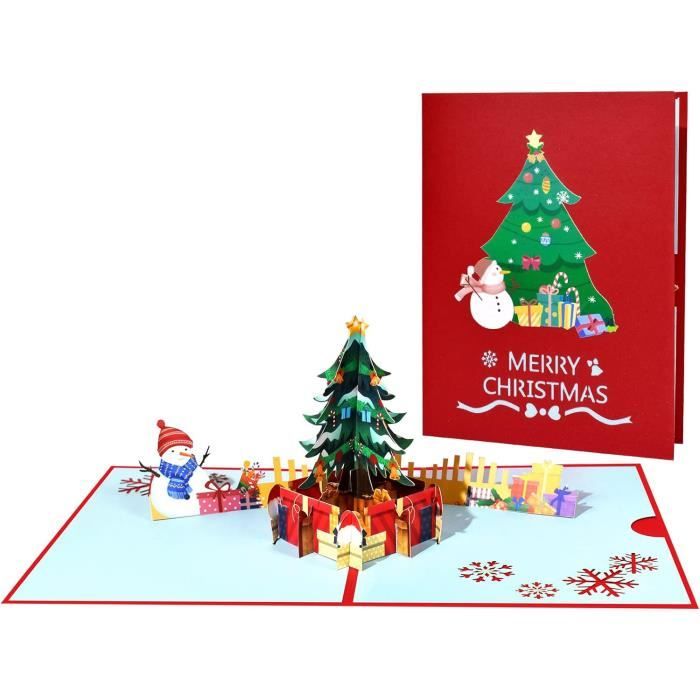Carte de Noël papier créatif sculpture 3D carte Avec Enveloppe Et Carte