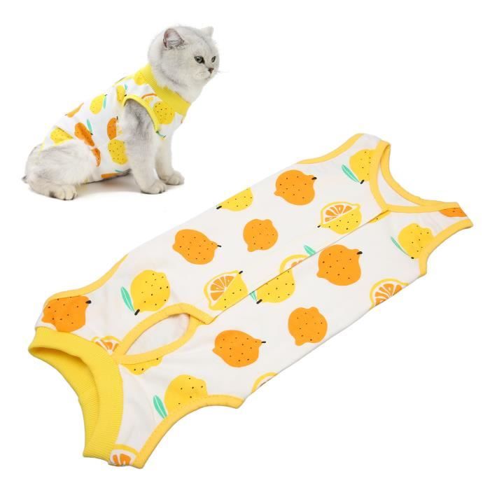 Meilleurs prix pour Costume Set - robe de stérilisation anti - léchage pour chat - Lemon - S 116115